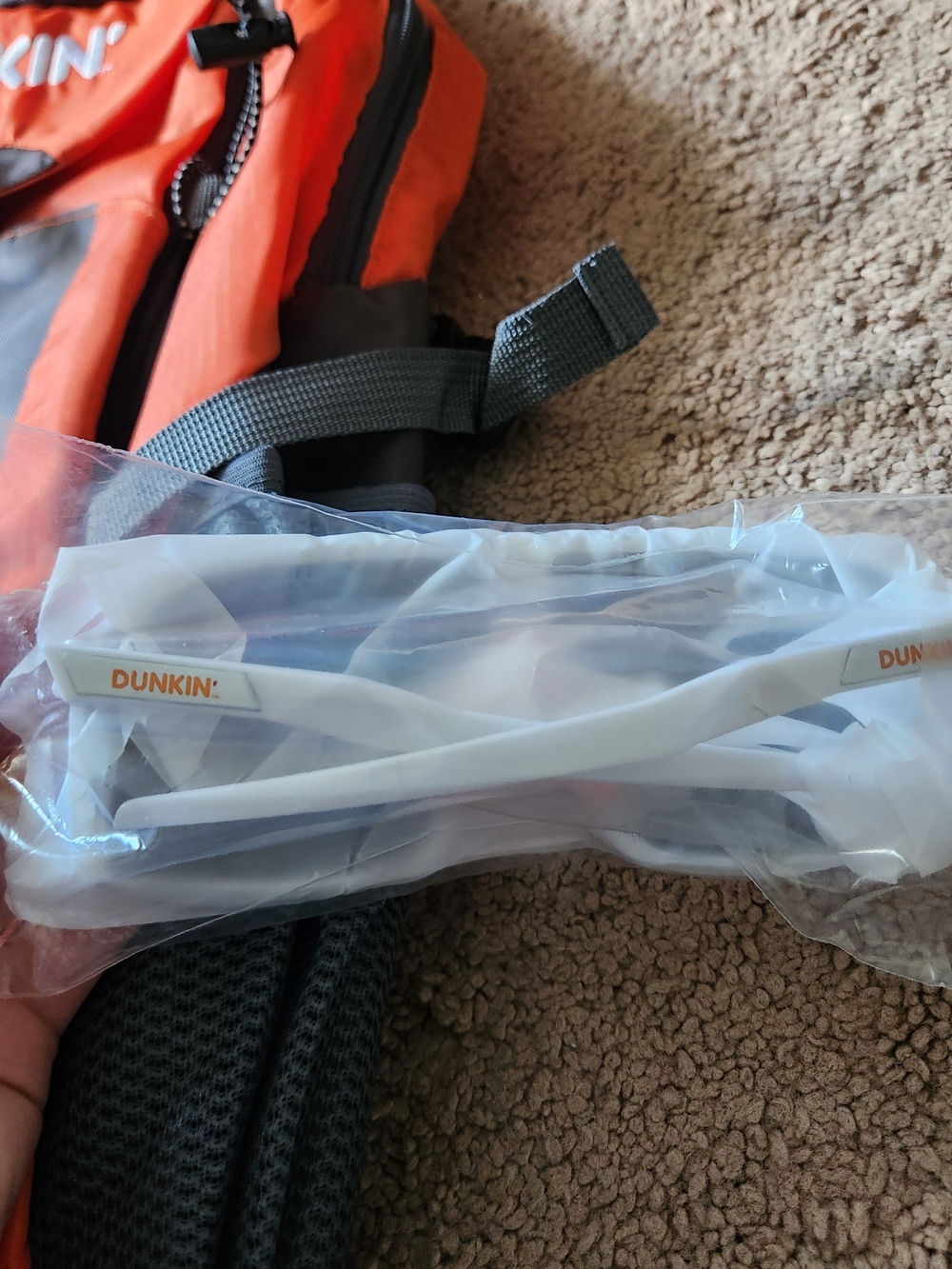 Dunkin Limited Edition orange Backpack Lightweight Collectible + Sunglasses! New - Picture 5 of 10